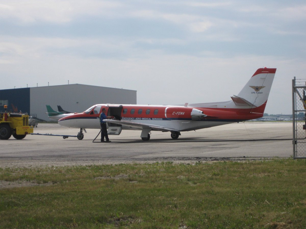 The type of Cessna Citation formerly used by the Lifeflight program.