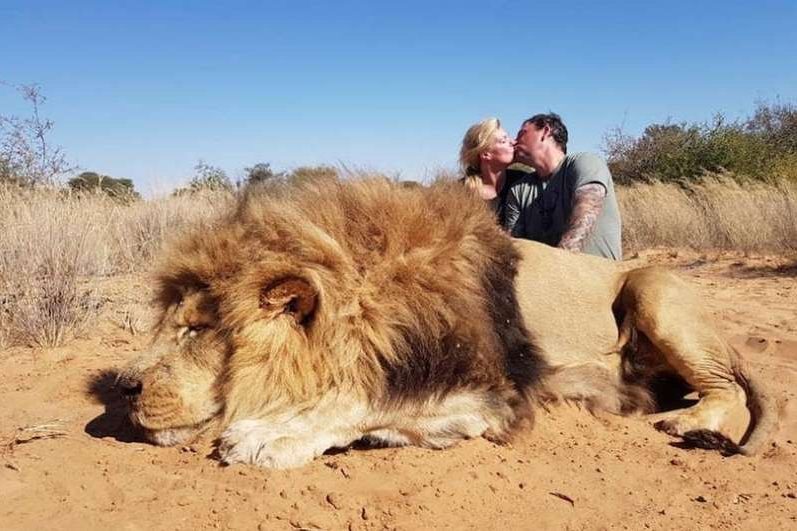 Carolyn and Darren Carter, of Edmonton, are shown in this photo originally posted on the Legelela Safaris Facebook page.