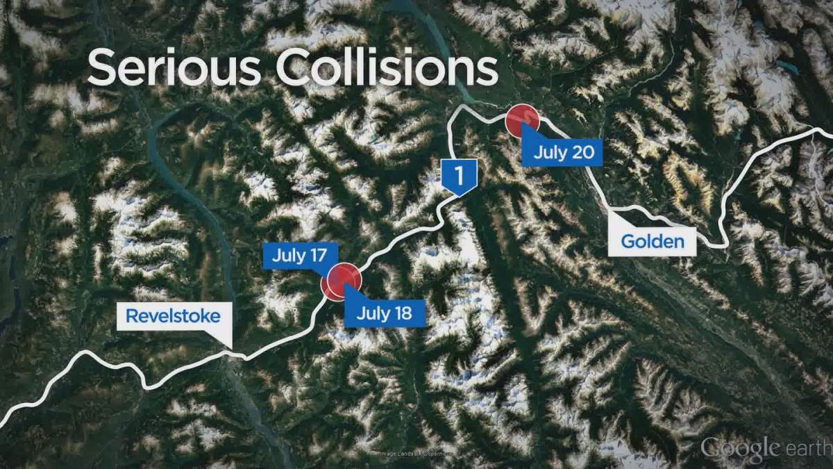 Revelstoke RCMP urge caution after serious Trans Canada crashes - image