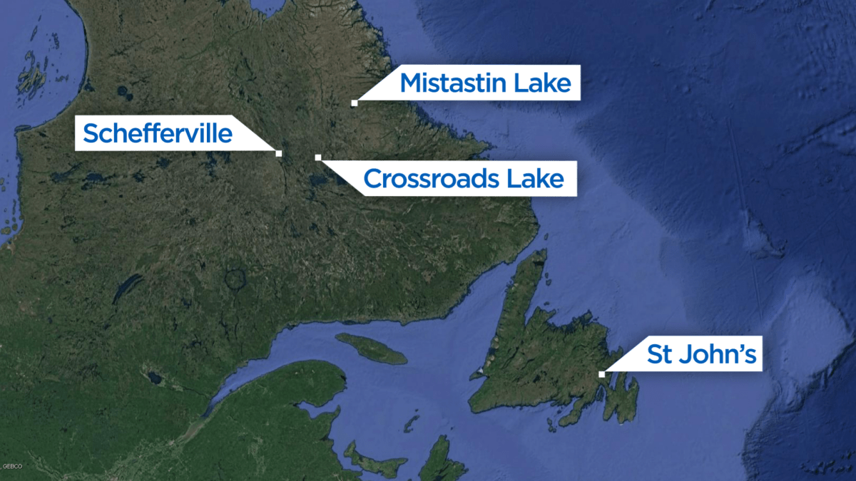 A float plane crashed in Labrador on July 15. The plane left a fishing lodge on Crossroads Lake for Mistastin Lake. 