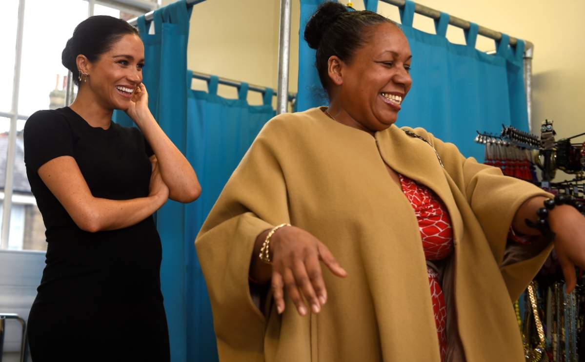 Meghan Markle helped style women during her first official visit to Smart Works in January 2019.