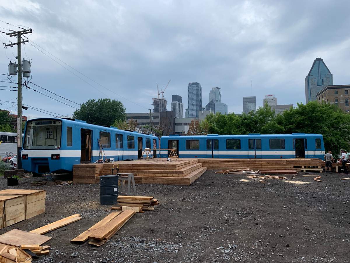 The first phase of a project to reinvigorate some of the original STM cars is under construction in Griffintown.