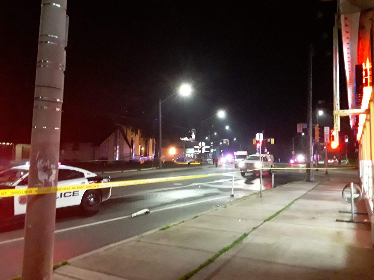 Police say a bike, driven by a 25-year-old man, went out of control on Tuesday night at the intersection of Main Street and King Street.