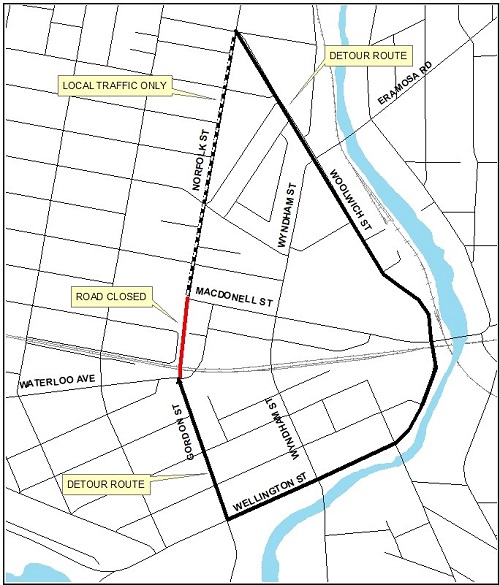 Norfolk Street in downtown Guelph will be closed until Aug. 12.