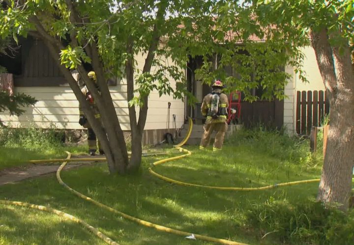 Crews responded to a bungalow fire on Berkley Crescent N.W. in Calgary on Tuesday before 4:30 p.m.
