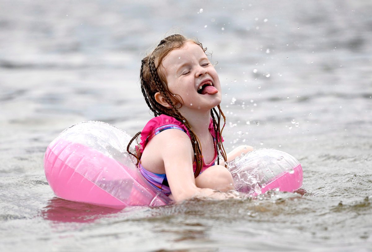 Nora Ward, 6, plays in the water at Mooney's Bay Beach as a heatwave continues in Ottawa on Thursday, July 5, 2018. Environment Canada issued a heat warning for the Ottawa and Brockville areas on Wednesday, July 3, 2019.