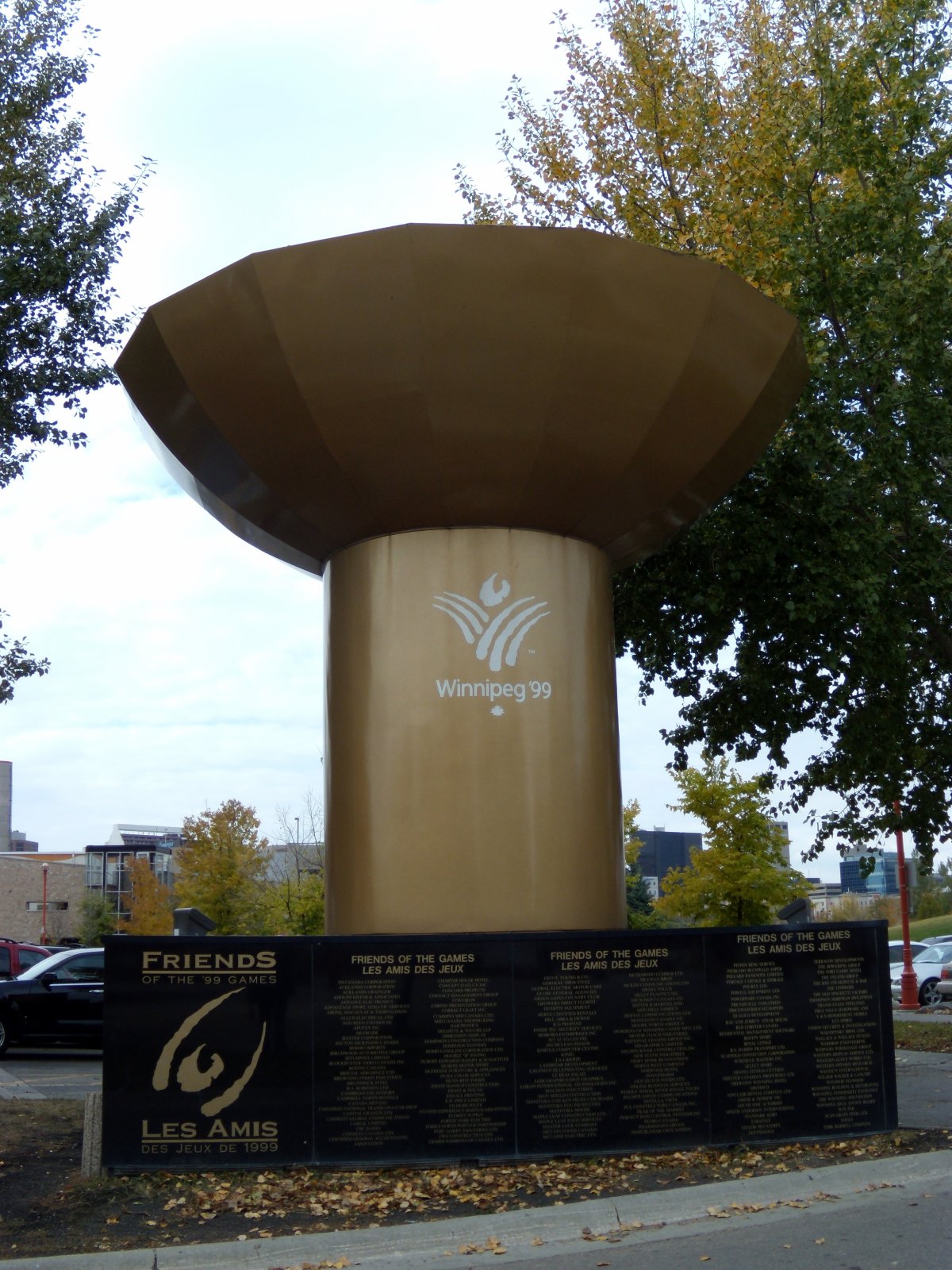 Winnipeg's Pan Am Games torch at The Forks.