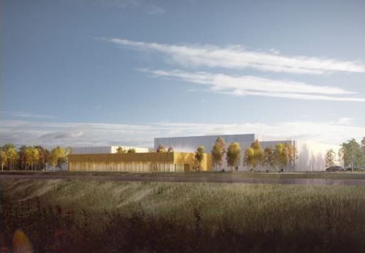 A rendering of the exterior design of Parks Canada's new purpose-built collection storage facility.