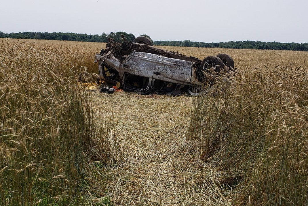 One person was killed in the rollover on Tuesday morning.