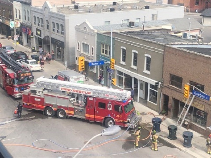 Officials say a fire in a second-storey apartment in downtown Guelph is not considered suspicious. 