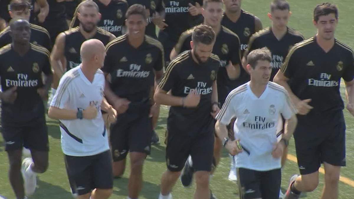 Real Madrid are practicing at the Montreal Impact's practice grounds. 