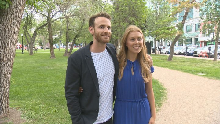 Joel Graham and Haley Bolen met as volunteers at Regina Folk Festival in 2012. The two are now getting married at the end of August.