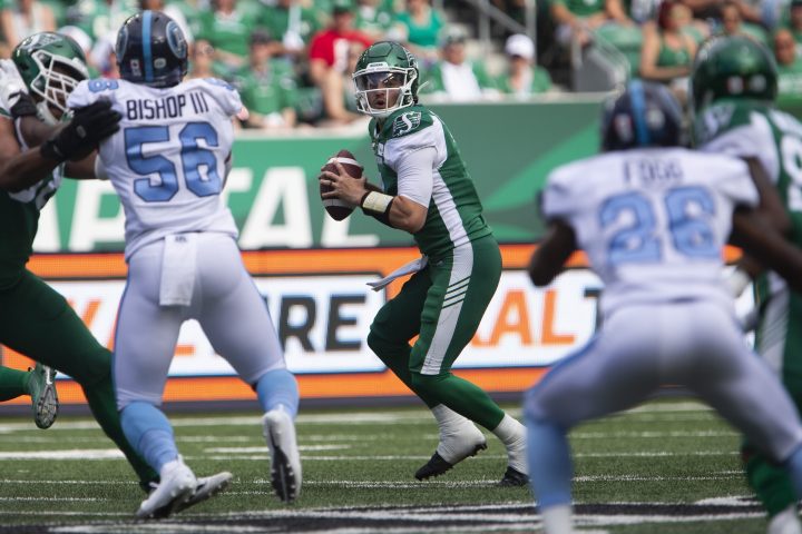 Roughriders cement CFL playoff berth with road victory over Argonauts