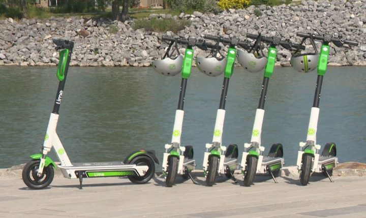 Lime scooters have arrived in Calgary.