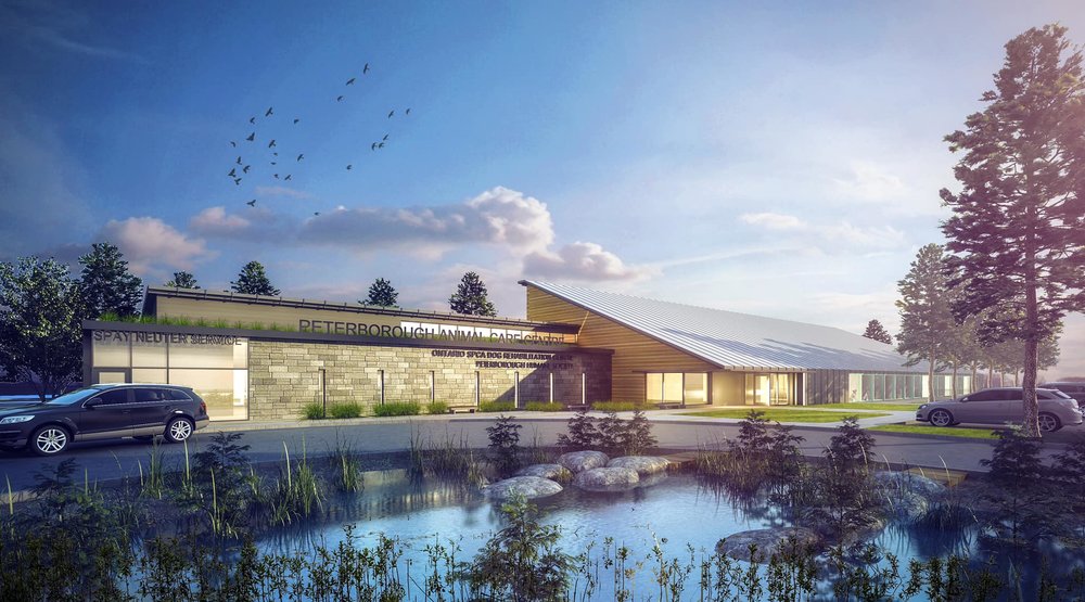 The design of a new animal care centre to be built on Technology Drive in Peterborough.