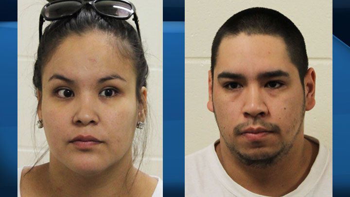 RCMP say Jere Pinacie (left) and Jarrett Poitras (right) were involved in an armed robbery on Muscowpetung Saulteaux Nation in March.