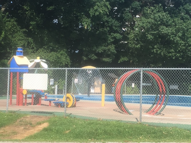 An outdoor pool in Burlington was evacuated on Tuesday after "higher than normal" levels of disinfectant were released.