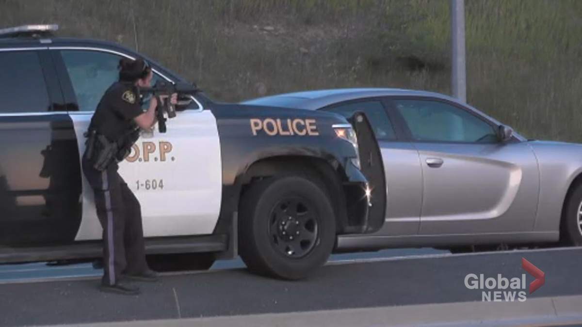 Peterborough County OPP and Peterborough Police were involved in an armed standoff with occupants in a vehicle.