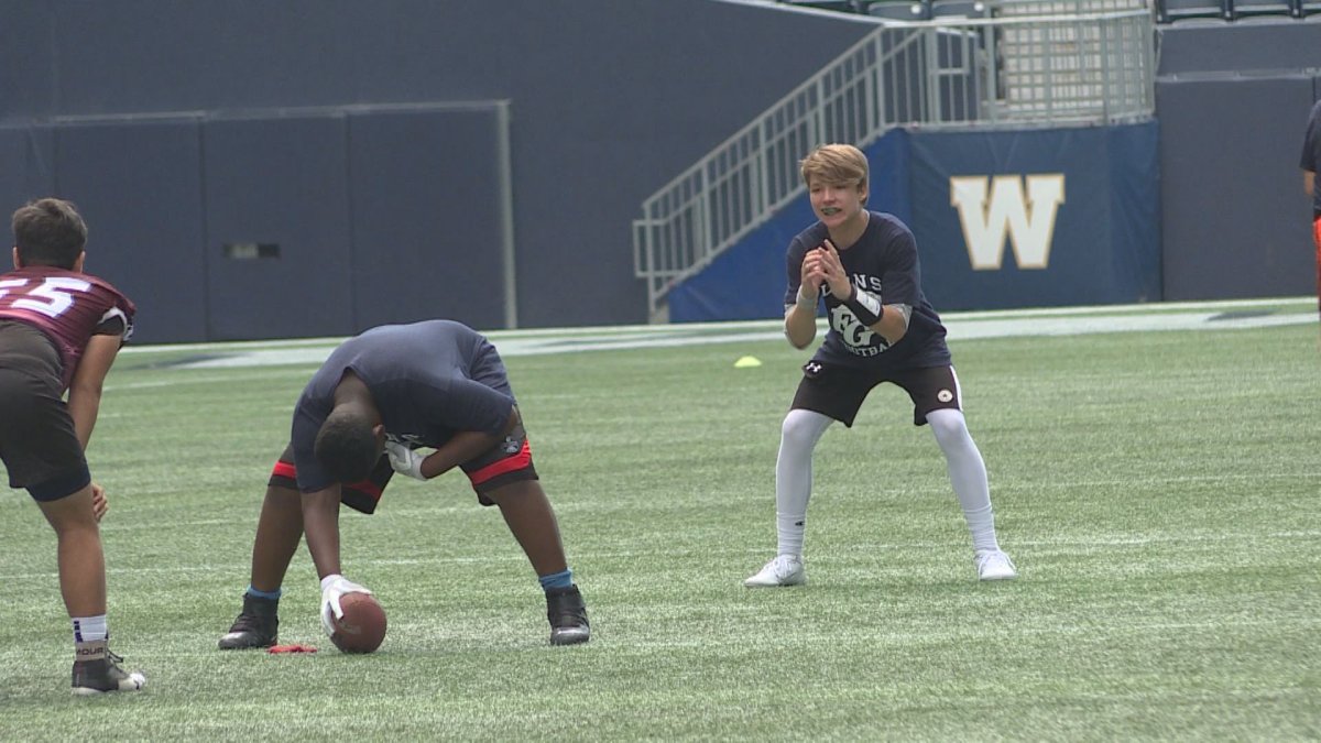 The Winnipeg Blue Bombers and the Oakland Raiders hosted a 7-on-7 football tournament at IG Field.