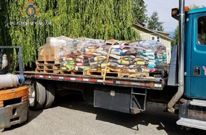 Chase RCMP say more than $12,000 worth of stolen pet food was recovered from a rural Shuswap community last week after a third search warrant was executed on the property.