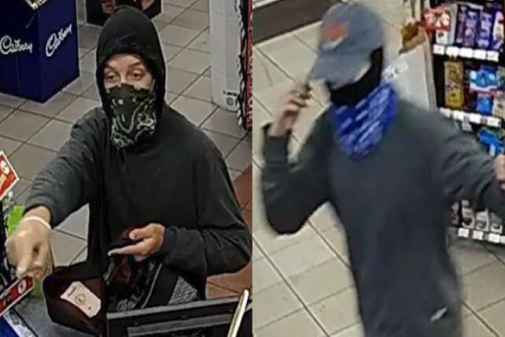 Both suspects are described to be male, 20 to 25 years old, with slim builds, police say.