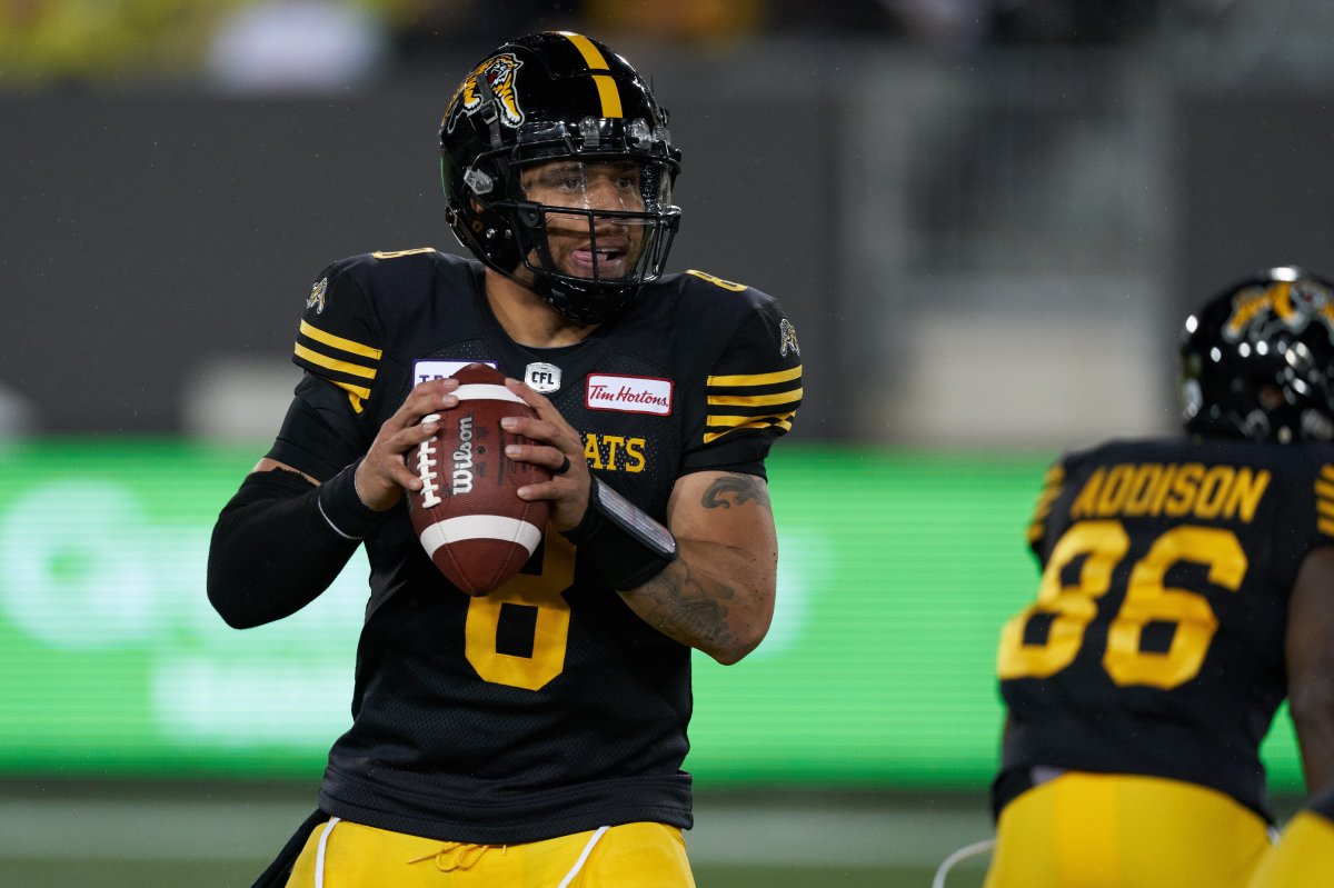 Hamilton quarterback Jeremiah Masoli will try to lead the Tiger-Cats to their first win over the Calgary Stampeders since 2011 when the two teams meet Saturday night.