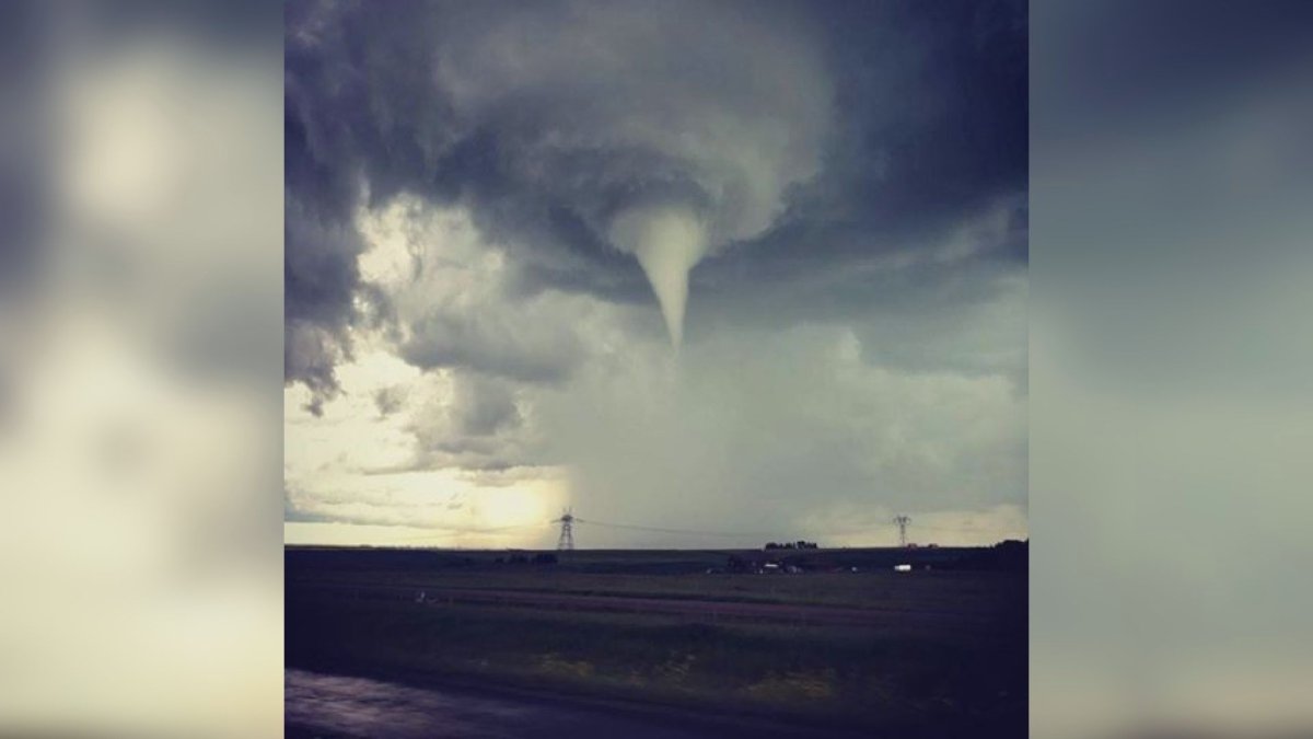 Environment Canada confirms a tornado touched down near Crossfield.