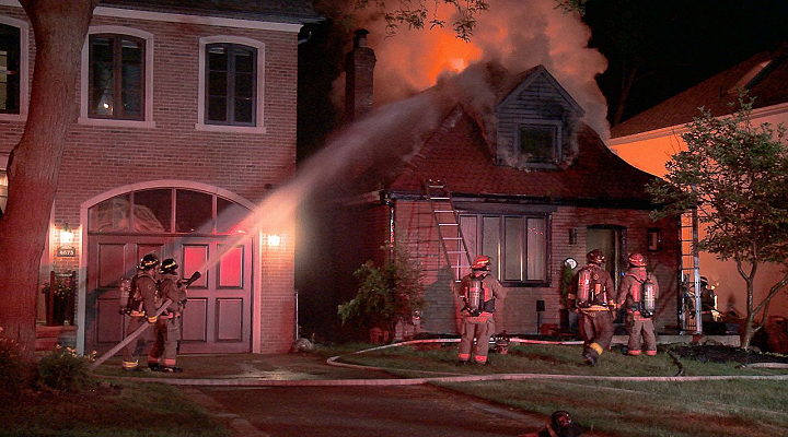 No injuries were reported in this house fire that happened in Etobicoke on early Friday.
