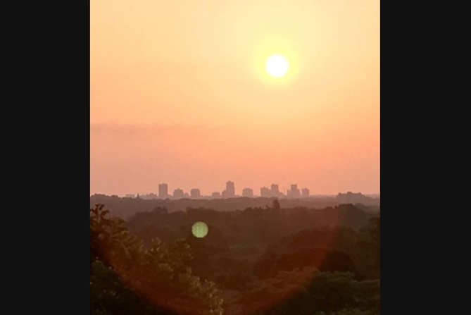 The view from Ironwood Road in London's Byron neighbourhood on the morning of July 19, 2019.