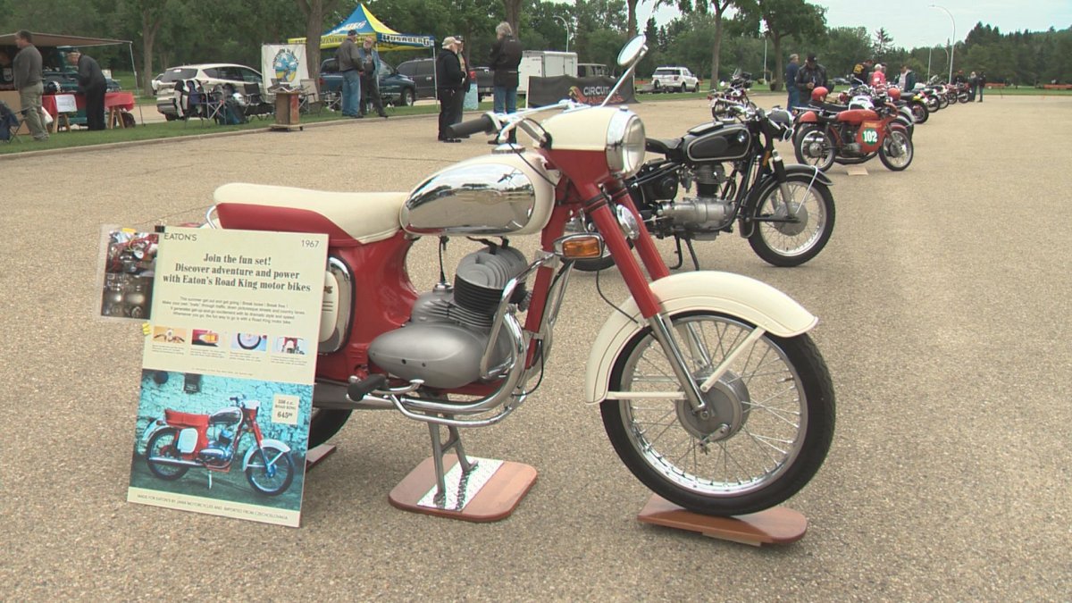 Vintage motorcycles were on display at Hawrelak Park.