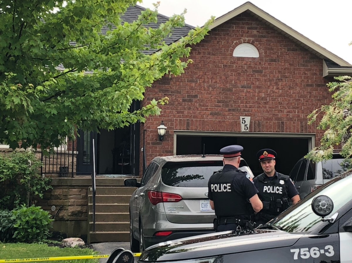 Hamilton police say the man was killed, allegedly by his neighbour, just before 1 a.m. Tuesday in the area of Mohawk Road West and Magnolia Drive.
