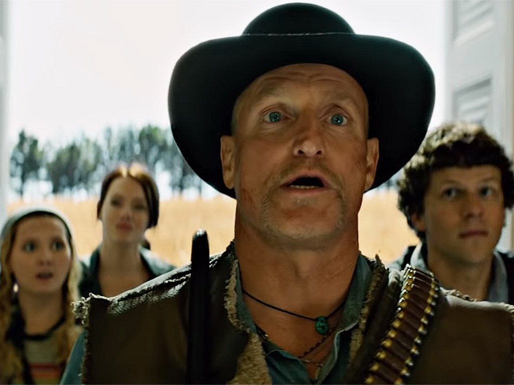 (L-R) Abigail Bresline, Emma Stone, Woody Harrelson and Jesse Eisenberg in ‘Zombieland: Doubletap,’ which is set to hit theatres worldwide on Oct. 11, 2019.