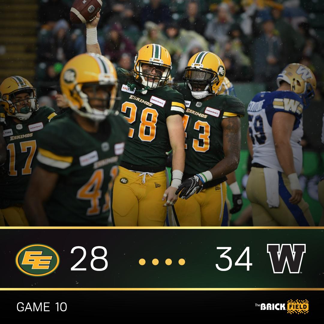 Blue Bombers down Eskimos 34-28 for 3rd straight win; sit 1st in West - image