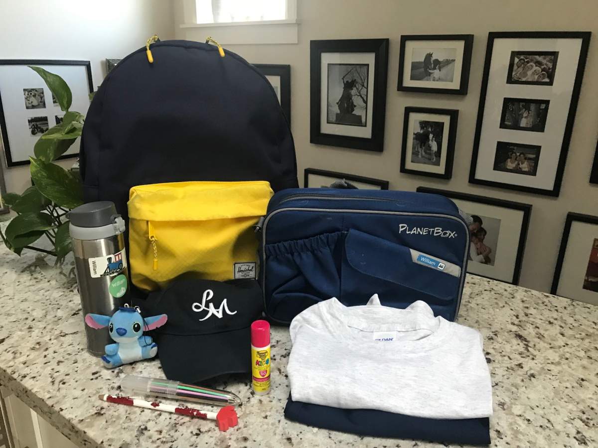 Global BC host Chris Gailus’ son shows off his back-to-school swag.