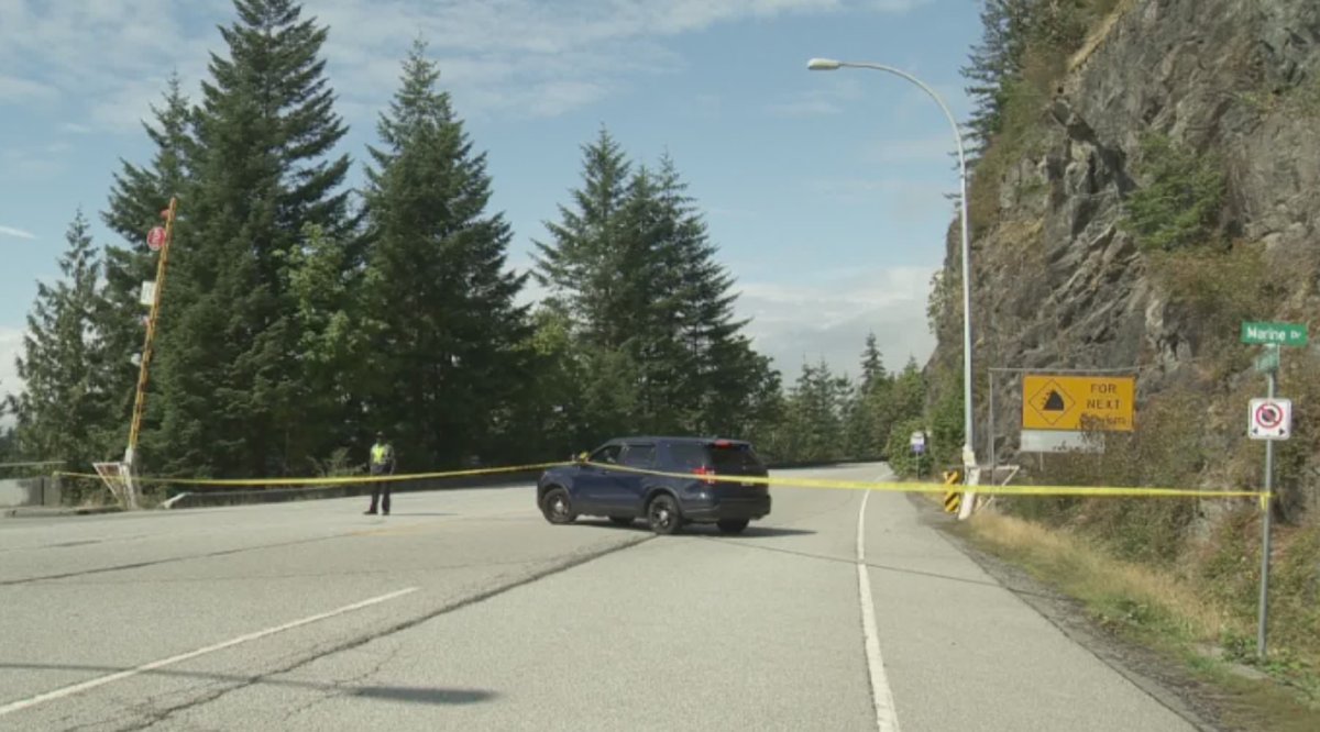 The scene of a fatal crash in West Vancouver in August. 