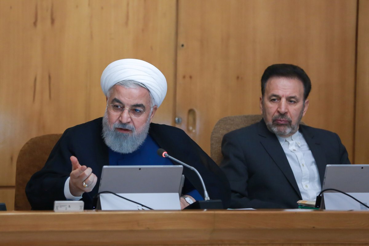 Iranian President Hassan Rouhani speaks during the Cabinet meeting in Tehran, Iran, July 31, 2019. 