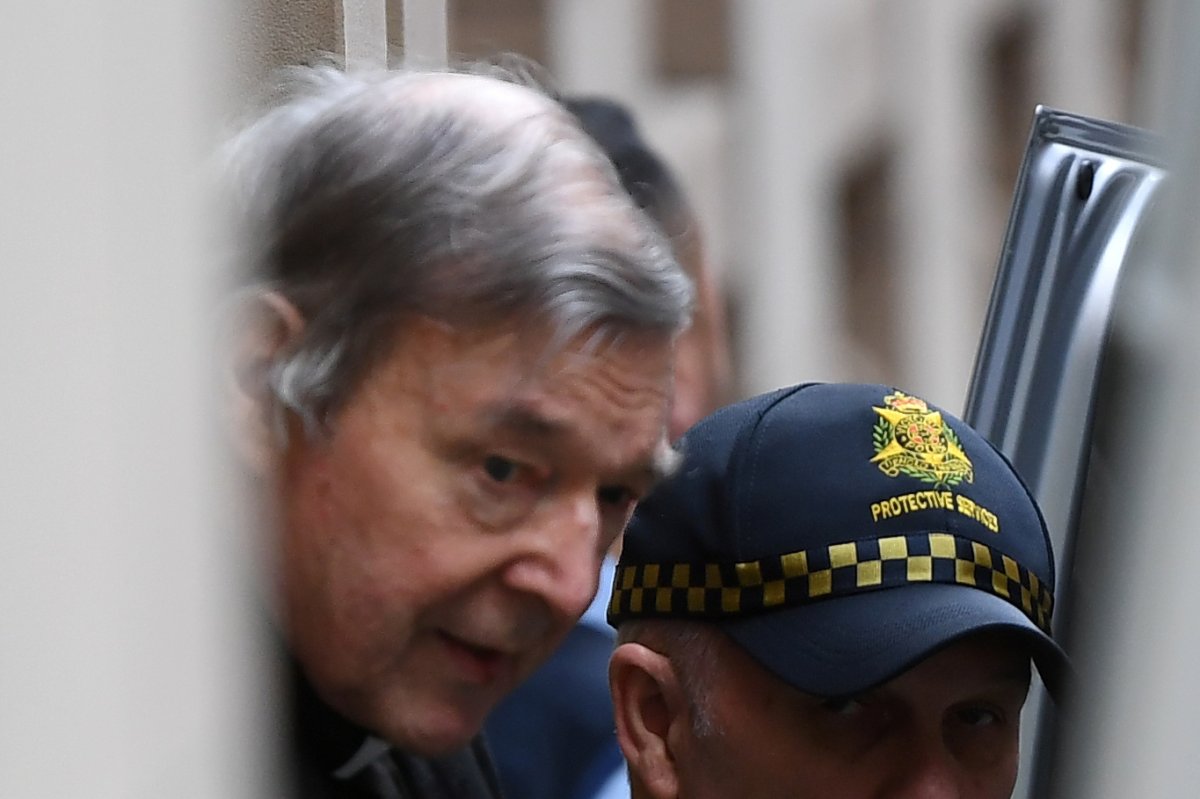George Pell departs the Supreme Court of Victoria, Melbourne, Australia August 21, 2019. 
