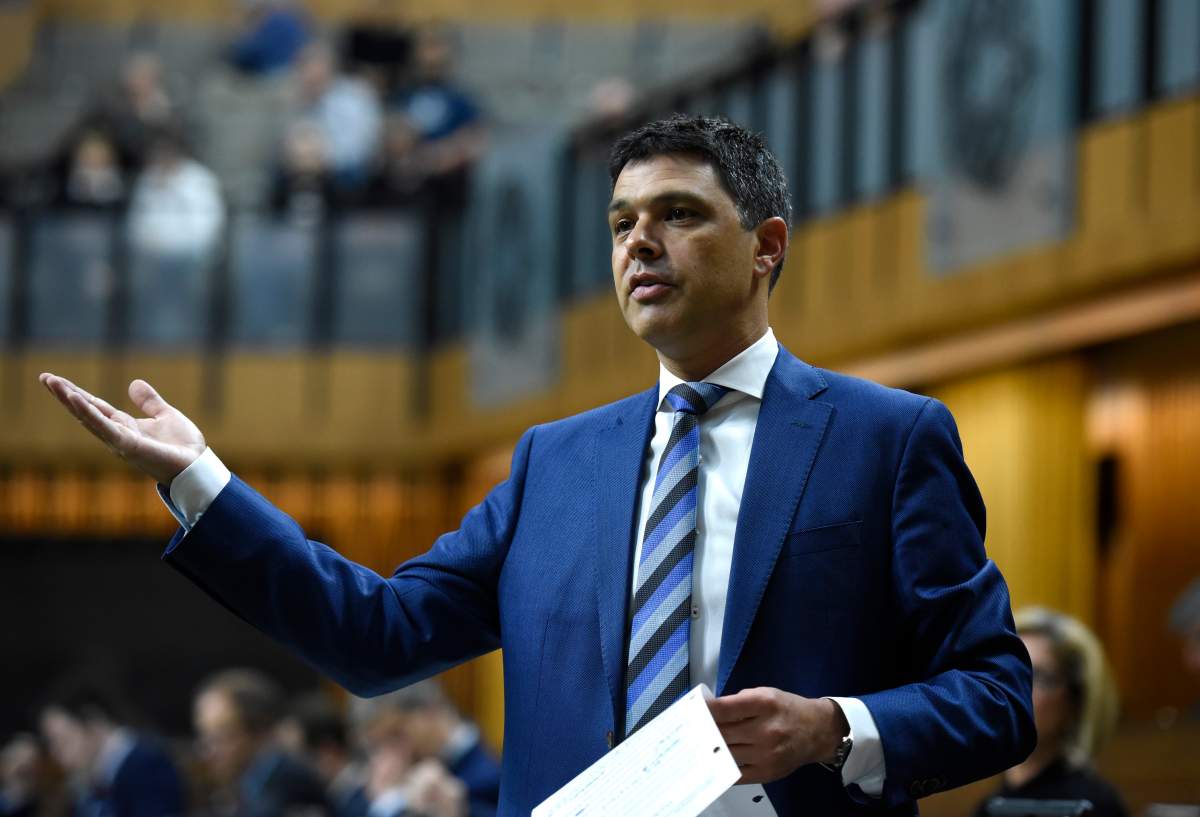Parliamentary Secretary to the Minister of National Defence Serge Cormier rises during Question Period in the House of Commons on Parliament Hill in Ottawa on Friday, May 17, 2019. 