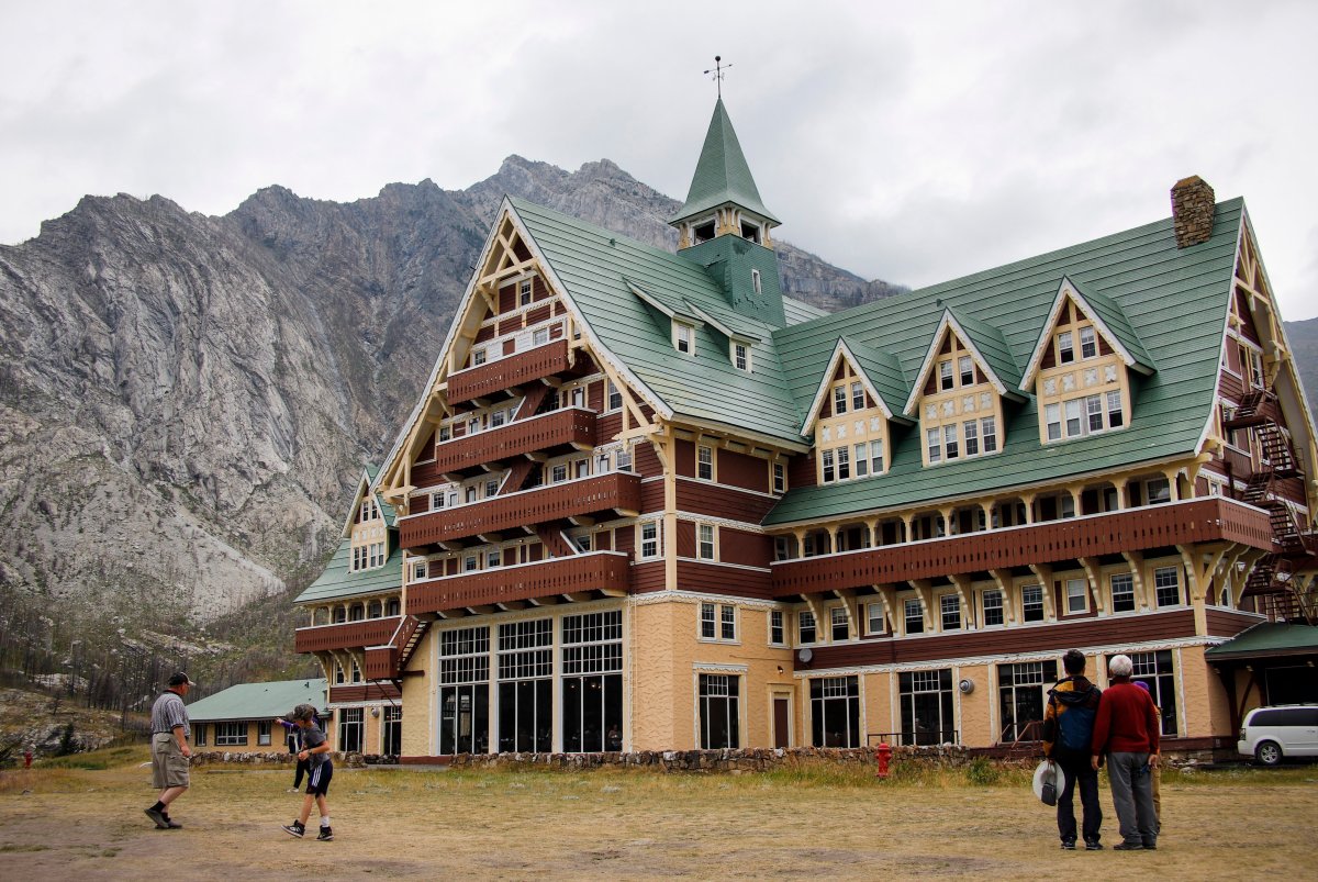 Trees surrounding the Prince of Wales Hotel start to re-grow after a wildfire two years ago in Waterton National Park, Alta., Friday, Aug. 9, 2019.

