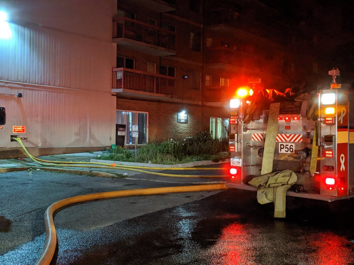 Ottawa fire say a man has died and an entire floor will be displaced after a fire in Overbrook early Friday morning.