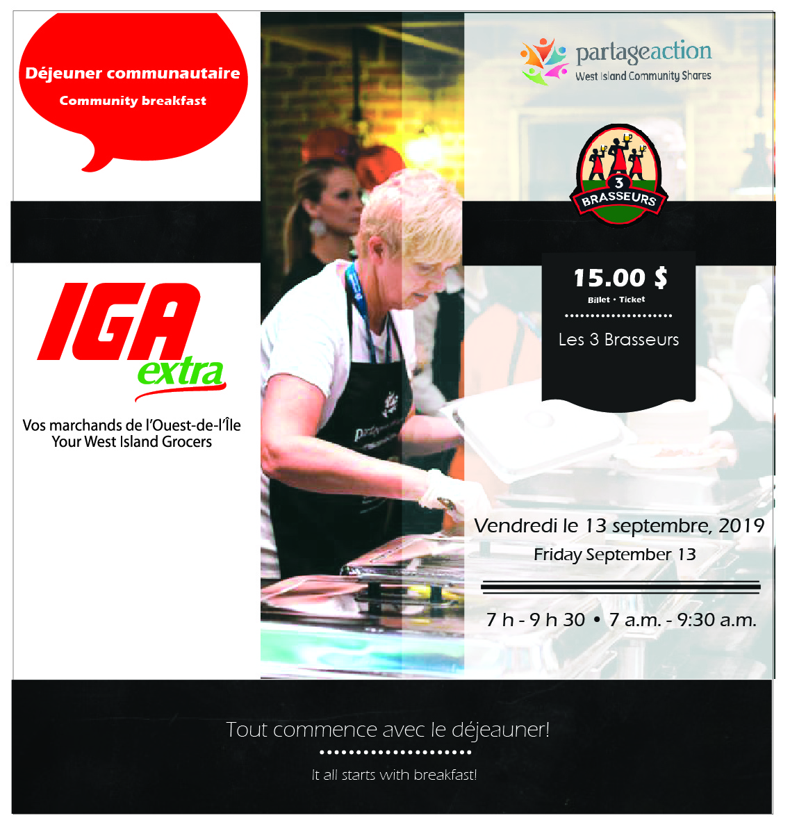 IGA Community Breakfast benefitting West Island Community Shares - image