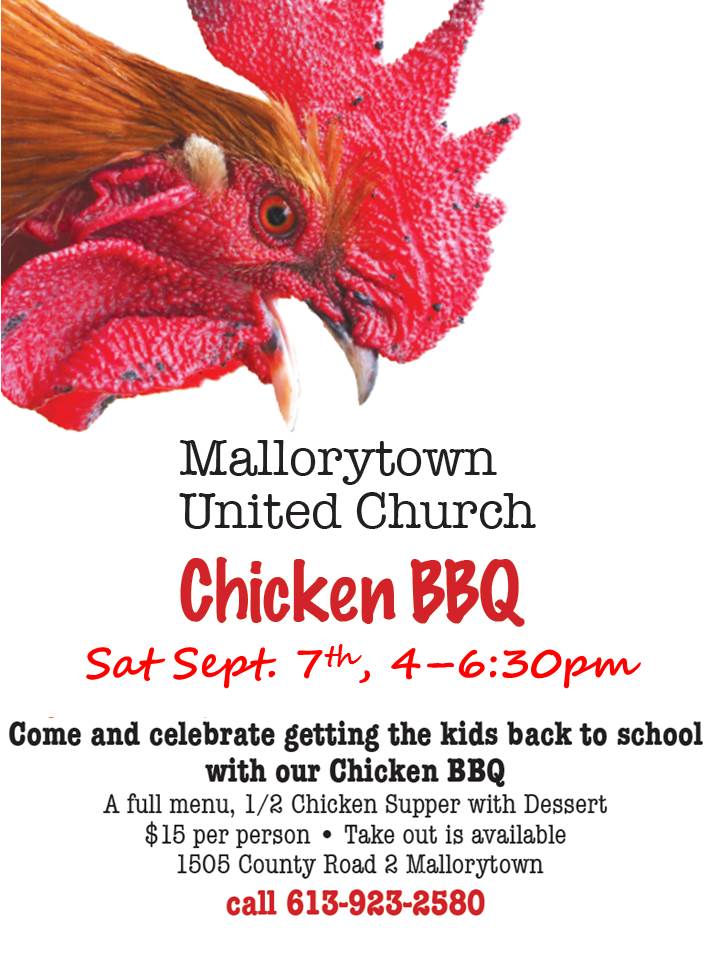 Chicken BBQ Supper at Mallorytown United Church. - image