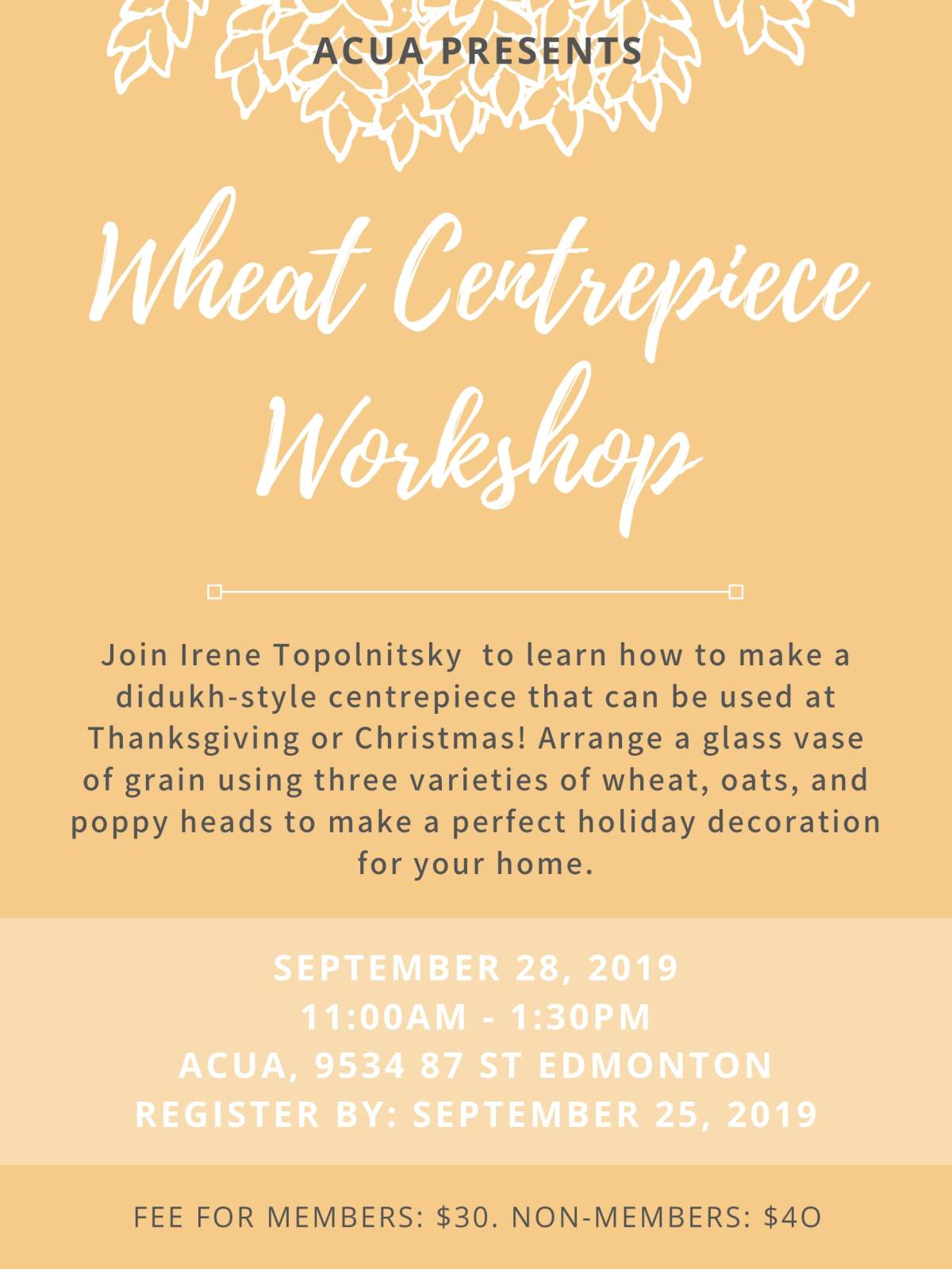 Wheat Centrepiece Workshop - image