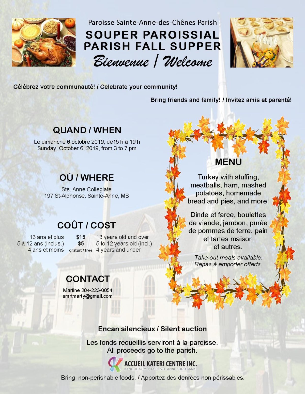 Fall Supper – Parish of Sainte-Anne-des-Chênes - image