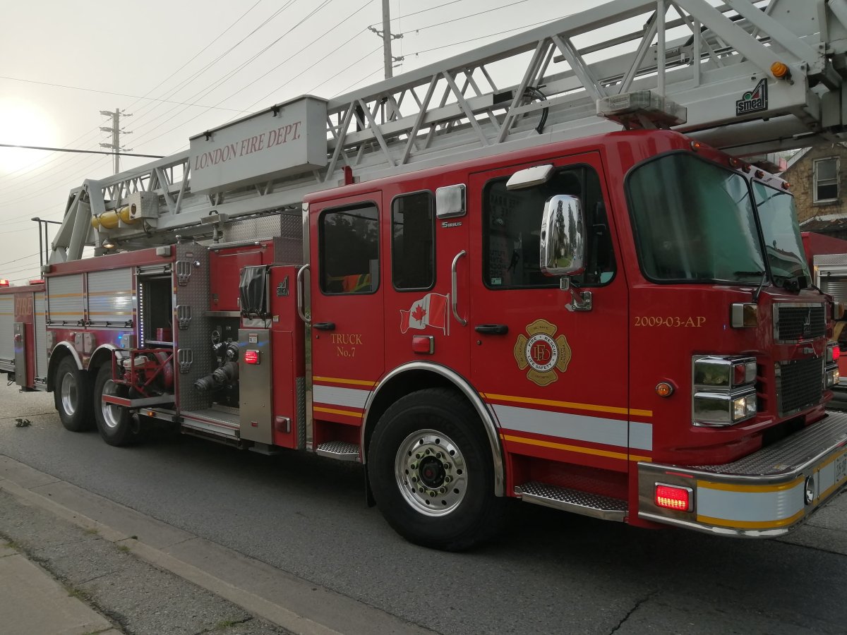 London fire officials responded to the house fire on Monday evening.