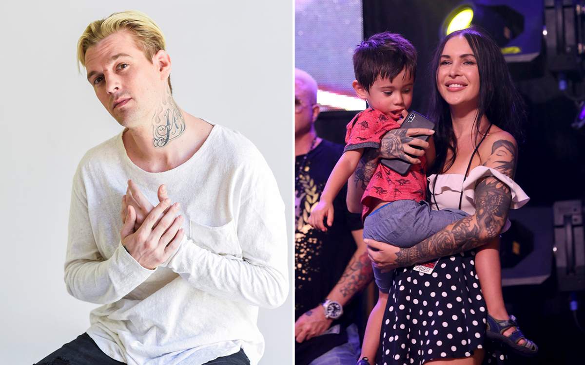 (L-R): Aaron Carter and Lina Valentina.