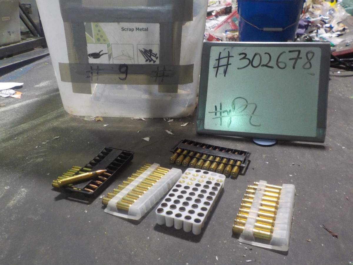 Some of the ammunition found mixed into recycling at a B.C. facility.
