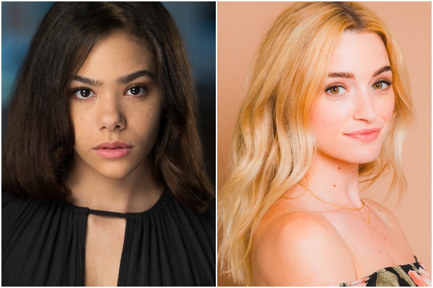 Antonia Gentry, left, and Brianne Howey star in "Ginny and Georgia," a new Netflix series being filmed in Cobourg and Toronto.