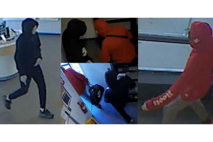 One of the suspects walked to the counter, where he confronted the store employee, displayed a weapon and demanded merchandise, police say.