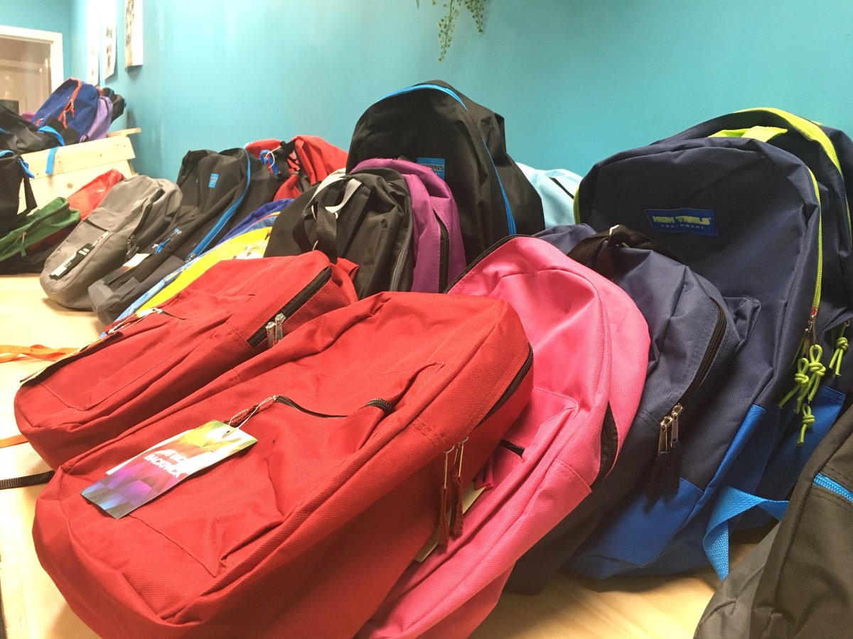 Photo of backpacks for children going back to school. 